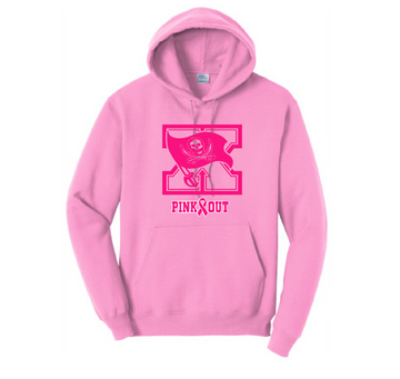 Xenia PINK-OUT Hoodie Port & Company Fleece Pullover Hooded Sweatshirt