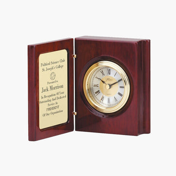 Book Clock with Hinged Cover