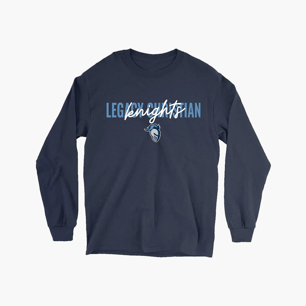 Knights in Script Long Sleeve T-Shirt