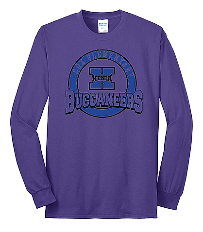 Cox Elementary Port & Company Long Sleeve Core Blend Tee (Circle Bucs)