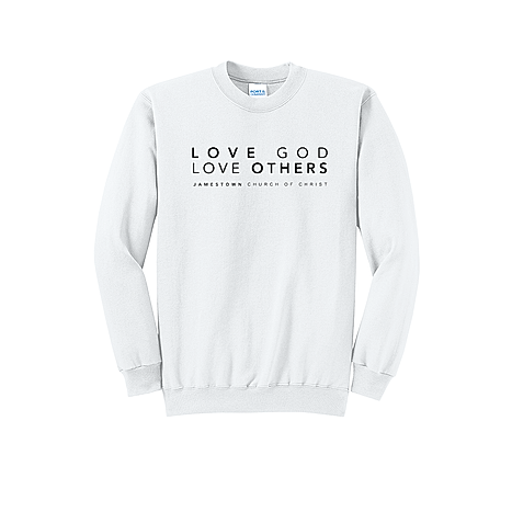 Jamestown Church of Christ Port & Company - Core Fleece Crewneck Sweatshirt. PC78 (Design A)