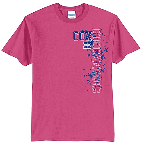 Cox Elementary Port & Company Core Blend Tee (Bucs Sideways)