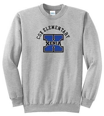 Cox Elementary Port & Company Core Fleece Crewneck Sweatshirt (Arch)
