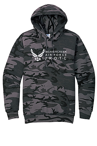 Beavercreek JROTC Port & Co Core Fleece Camo Hooded Sweatshirt