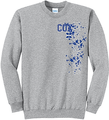 Cox Elementary Port & Company Core Fleece Crewneck Sweatshirt (Bucs Sideways)
