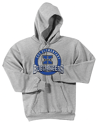 Cox Elementary Port & Company Core Fleece Pullover Hooded Sweatshirt (Circle Bucs)