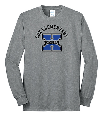 Cox Elementary Port & Company Long Sleeve Core Blend Tee (Arch)