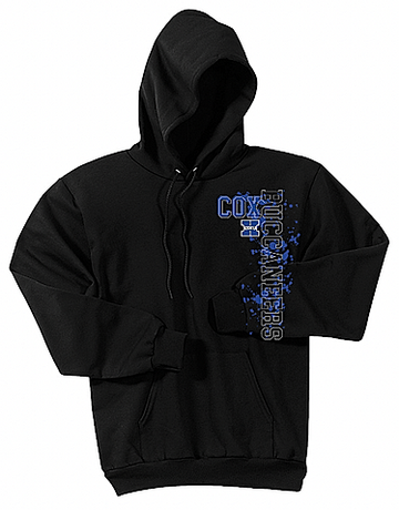 Cox Elementary Port & Company Core Fleece Pullover Hooded Sweatshirt (Bucs Sideways)