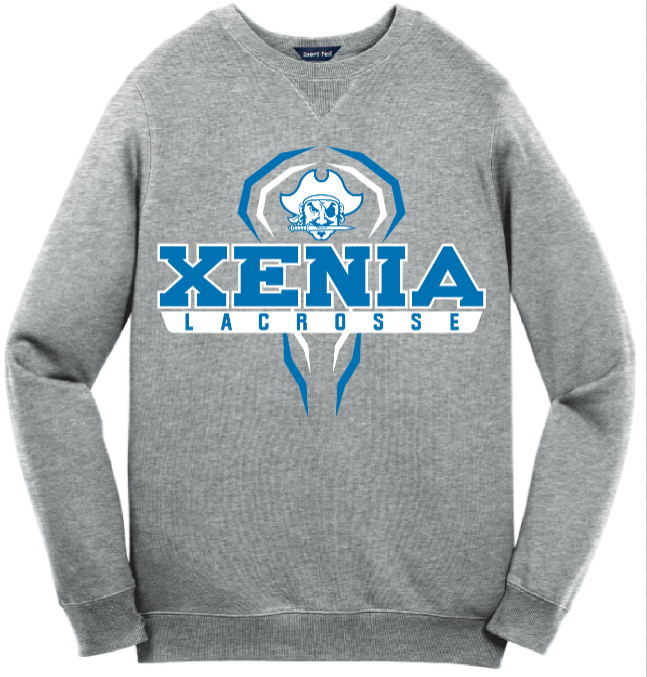 Xenia Lacrosse Port & Co ST266 Sport-Tek Crewneck Sweatshirt