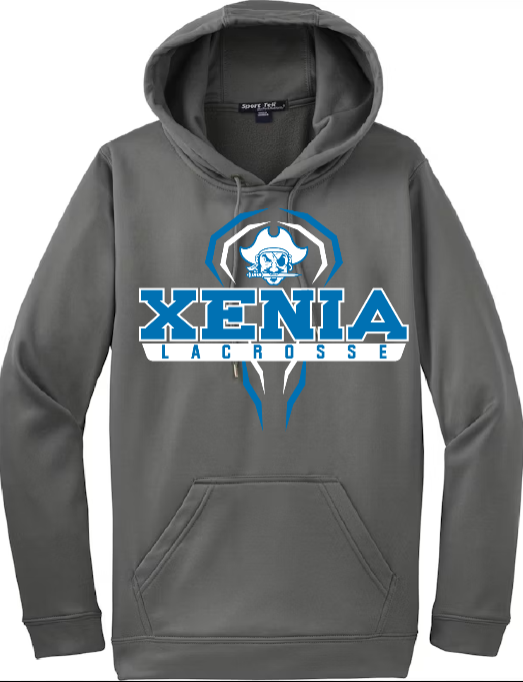 Xenia Lacrosse Port & Co F244 Sport-Tek Sport-Wick Fleece Hooded Pullover