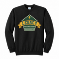 Legacy Batting Cages crewneck in Black, front logo mockup