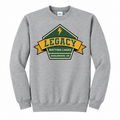 Legacy Batting Cages crewneck in Heather Grey, front logo mockup