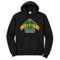 Legacy Batting Cages hoodie in Black, front logo mockup