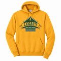 Legacy Batting Cages hoodie in Gold, front logo mockup