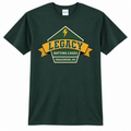 Legacy Batting Cages tshirt in Dark Green, front logo mockup