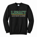 Legacy Batting Cages Classic Logo crewneck in Black, front mockup