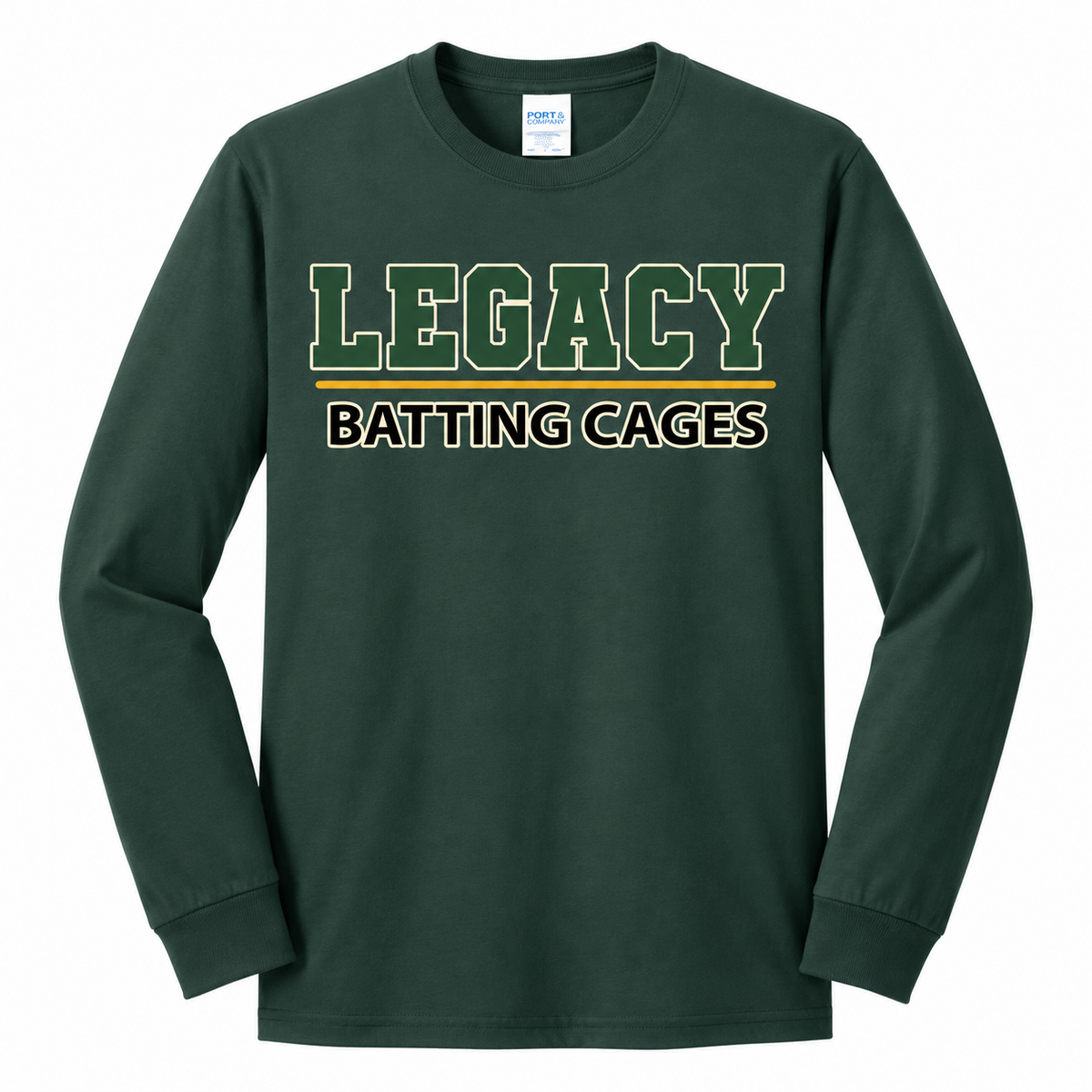 Legacy Batting Cages Classic Logo long-sleeve T-shirt in Dark Green