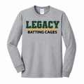 Legacy Batting Cages Classic Logo long-sleeve T-shirt in Heather Grey