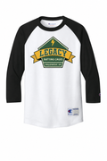Legacy Batting Cages Diamond Logo 3/4 sleeve baseball shirt, White / Black