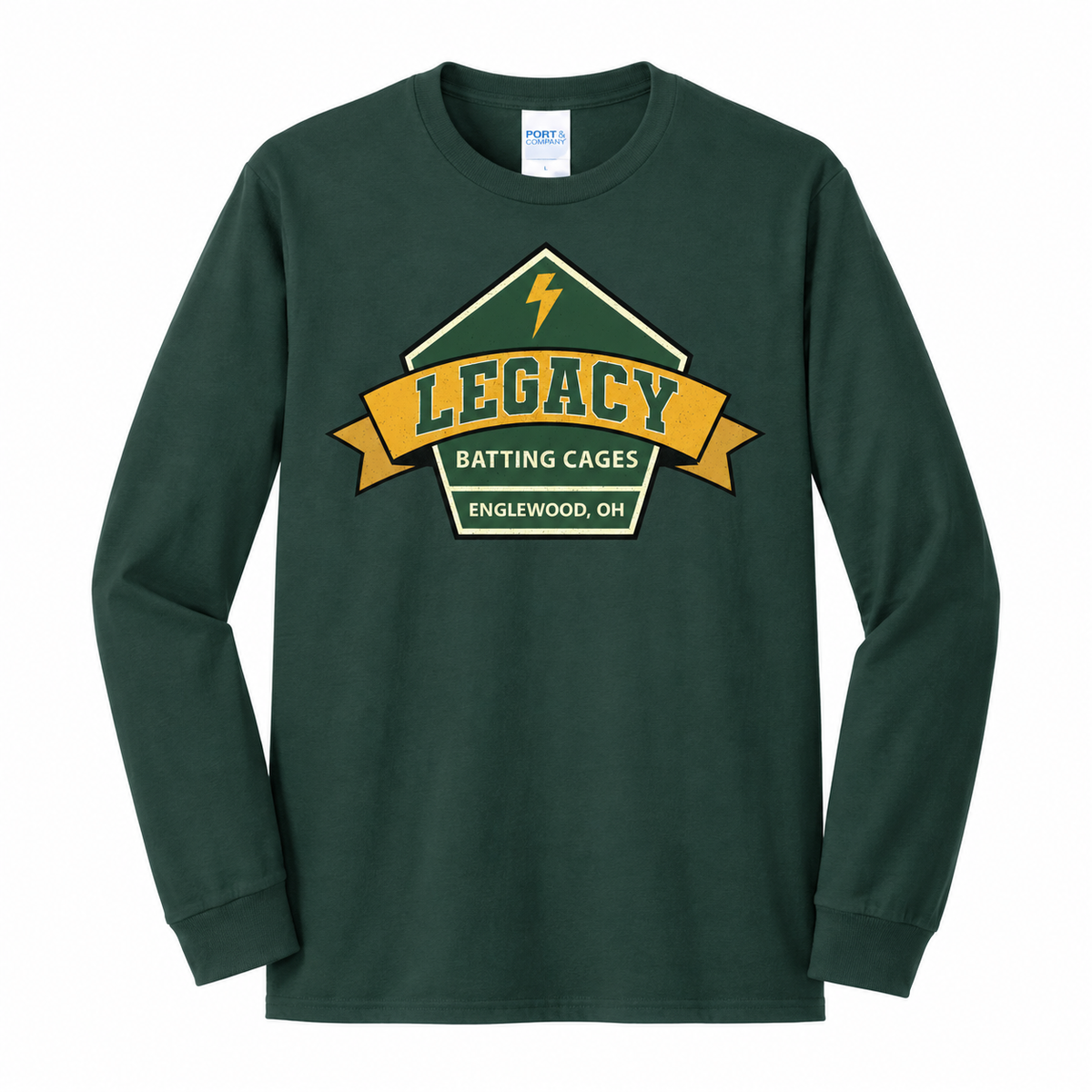 Legacy Batting Cages Diamond Logo long-sleeve T-shirt in Dark Green