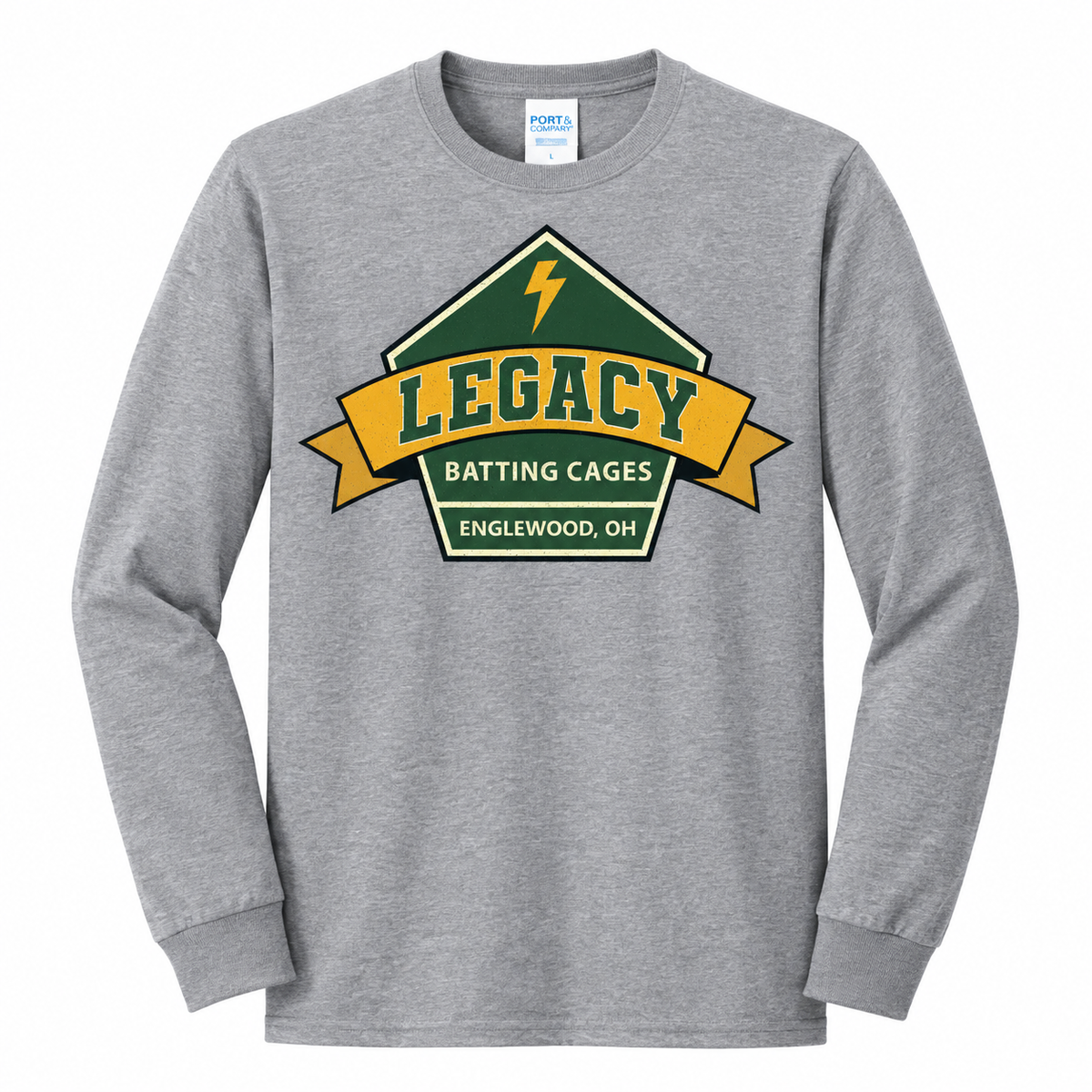 Legacy Batting Cages Diamond Logo long-sleeve T-shirt in Heather Grey