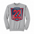 M22 Softball Heather Grey PC78 crewneck