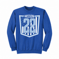 M22 Softball Royal Blue PC78 crewneck