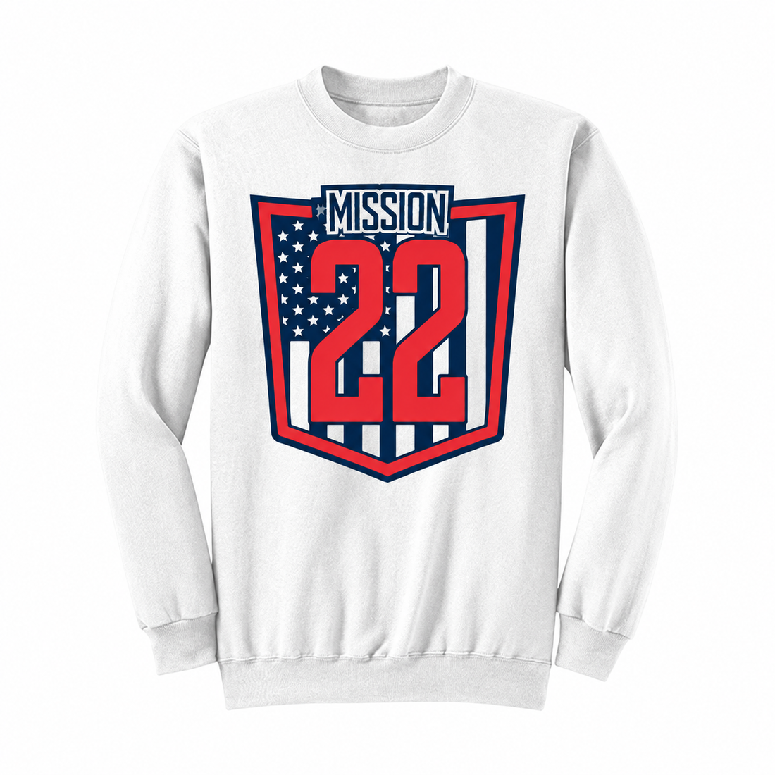 M22 Softball White PC78 crewneck