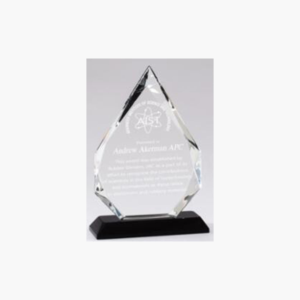 Crystal Arrowhead on Black Base