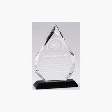 Crystal Arrowhead on Black Base