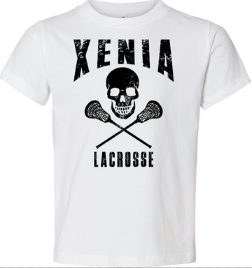 Xenia Lacrosse Design B Port & Co NEA100 Short Sleeve T-Shirt