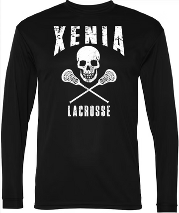 Xenia Lacrosse Design B Port & Co NEA102 Long Sleeve T-Shirt