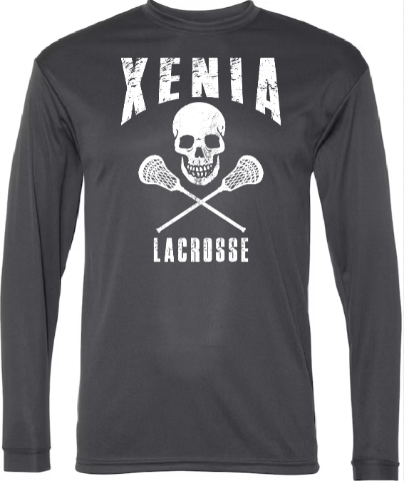 Xenia Lacrosse Design B Port & Co NEA102 Long Sleeve T-Shirt